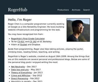 Rogerhub.com(The personal blog of Roger Chen) Screenshot