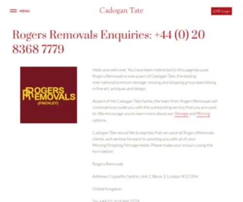 Rogersremovals.co.uk(Rogers Removals) Screenshot