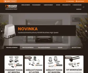 Rogertechnology.sk(Navštívte webshop s kompletnou ponukou pohonov na otváranie posuvných) Screenshot