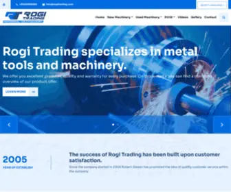 Rogitrading.com(Rogi Trading specializes in metal tools and machinery) Screenshot