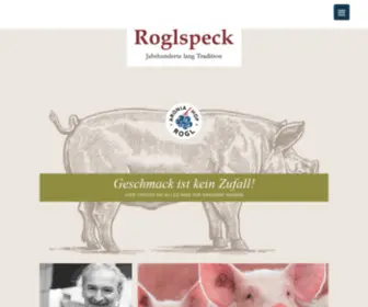 Rogl-Speck.at(Jahrhunderte lang Tradition) Screenshot