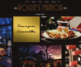 Roguesmanor.com(Rogues Manor Restaurant and lodging in Eureka Springs) Screenshot