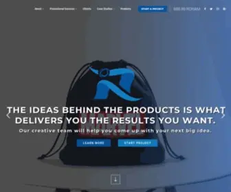 Roham.com(Custom Promotional Products and Solutions) Screenshot