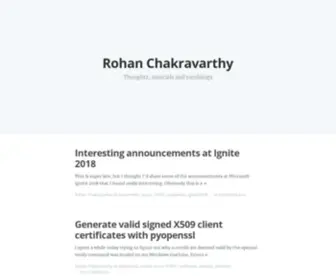 Rohanc.me(Rohan Chakravarthy) Screenshot