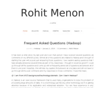 Rohitmenon.com(…is online) Screenshot