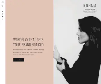 Rohmatheunissen.com(Strategic Brand Copywriting & Tone of Voice Consultant) Screenshot