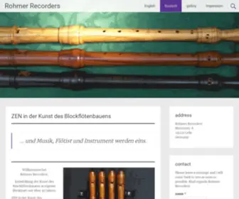 Rohmer-Recorders.de(Rohmer-Recorders Blockflötenbau) Screenshot