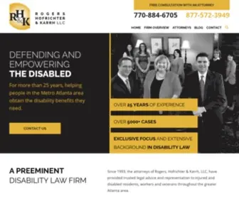 Roholaw.com(Atlanta Social Security Disability Lawyer) Screenshot