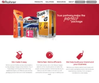 Rohrer.com(Consumer & Retail Packaging Solutions) Screenshot