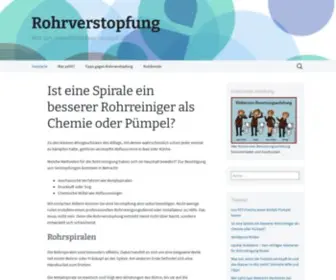 Rohrverstopfungwastun.de(Was tun gegen Rohrverstopfung in Abfluss) Screenshot