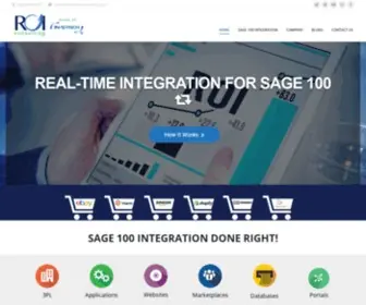 Roi-Consulting.com(Sage 100 Integration for eCommerce Websites) Screenshot