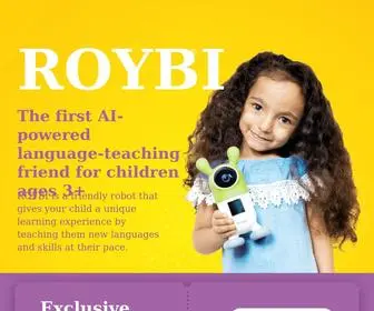 Roibyrobot.com(ROYBI Robot Smart Educational Companion For Kids) Screenshot