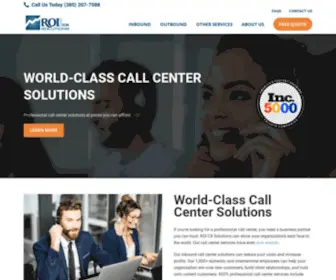Roicallcentersolutions.com(World Class Call Center Services) Screenshot