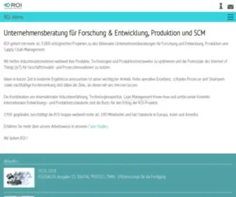 Roi.de(Unternehmensberatung für Forschung & Entwicklung) Screenshot