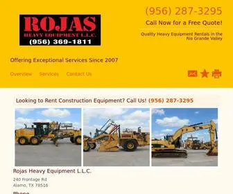 Rojasheavyrgv.com(Construction Equipment Rental) Screenshot