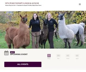 Rojothellama.com(Mtn Peaks Therapy Llamas & Alpacas) Screenshot