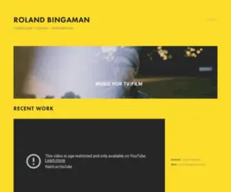 Rolandbingaman.com(ROLAND BINGAMAN) Screenshot