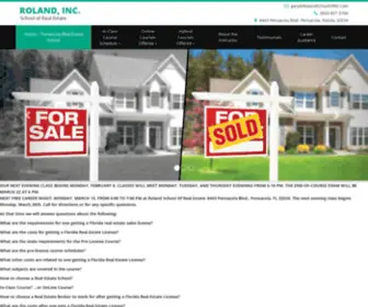 Rolandschoolofre.com(Online Florida Real Estate License Sales Course School Pre and) Screenshot