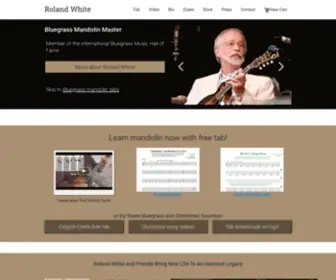 Rolandwhite.com(Roland White's Bluegrass Mandolin Tabs and Lessons) Screenshot