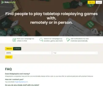 Roleplayful.com(Discover) Screenshot