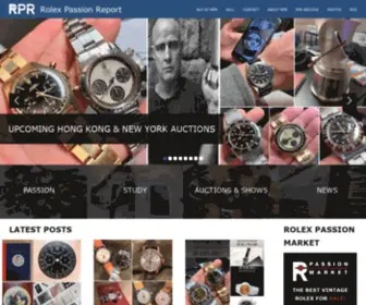 Rolexpassionreport.com(Collecting vintage Rolex and Patek watches) Screenshot