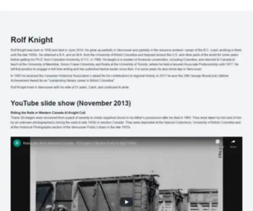 Rolfknight.ca(Rolf Knight) Screenshot