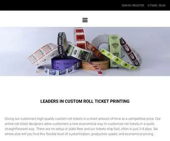 Roll-Tickets.com(Custom Roll Ticket Design Studio) Screenshot