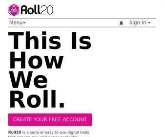 Roll20.net(Play games anywhere. Share them with anyone. With Roll20®) Screenshot
