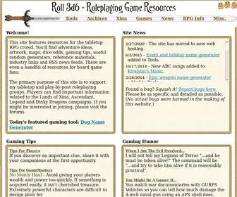 Roll3D6.com(Roll 3d6) Screenshot
