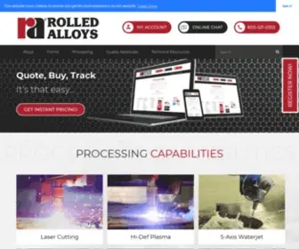 Rolledalloys.com(Rolled Alloys) Screenshot
