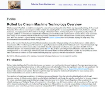 Rolledicecreammachines.com(Fried/Rolled Ice Cream Machine Technology) Screenshot