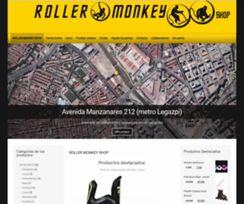 Rollermonkeyshop.com(Productos destacados) Screenshot