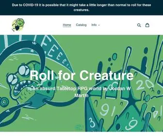 Rollforcreature.com(Roll for Creature) Screenshot