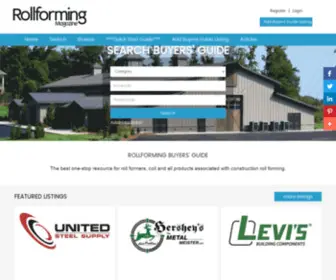 Rollformingmag.com(Magazine Devoted to Rollformers in the Construction Industry) Screenshot