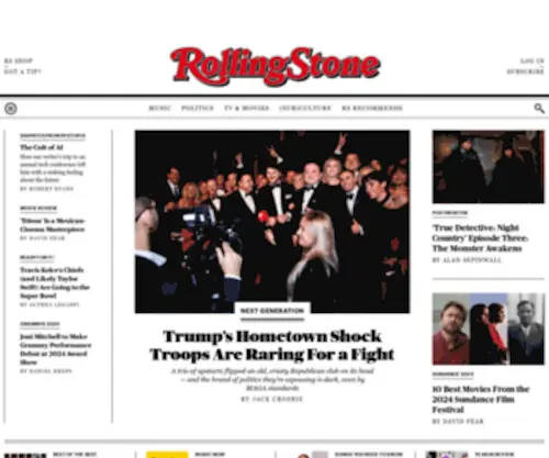 Rollingstone.com(Music, Film, TV and Political News Coverage) Screenshot