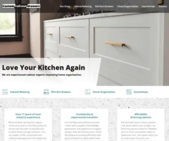 Rolloutdrawers.com(Closet and Kitchen Cabinet Refacing Services in Calgary) Screenshot