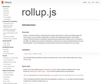 Rollupjs.org(Compile js code) Screenshot