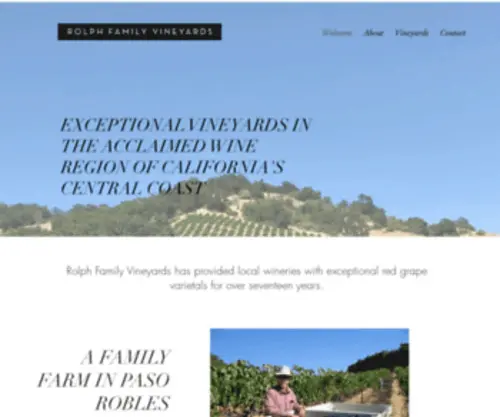 Rolphfamilyvineyards.org(Rolph Family Vineyards) Screenshot