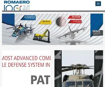 Romaero.com(Romaero este o companie aerospatiala care integreaza in aceeasi locatie doua activitati majore) Screenshot