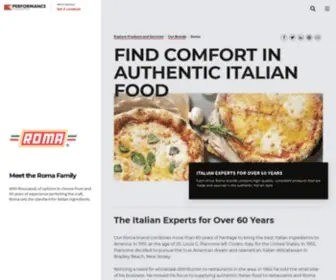 Romafood.com(Performance Foodservice) Screenshot