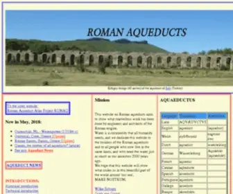 Romanaqueducts.info(Website on Roman aqueducts) Screenshot