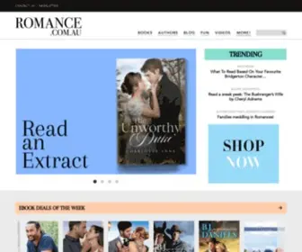 Romance.com.au(The home of romance genre in Australia) Screenshot