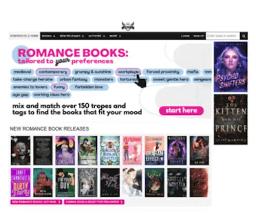 Romance.io(Find your next great romance book read) Screenshot