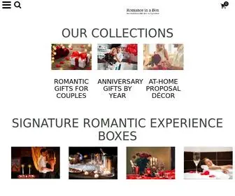 Romancehelpers.com(Home décor boxes for every romantic occasion) Screenshot