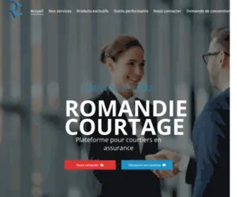 Romandiecourtage.ch(Plateforme pour courtiers en assurance) Screenshot