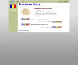 Romanianvoice.com(Romanian Voice. Cultural information about Romania) Screenshot