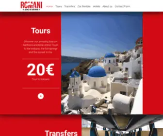 Romani.gr(Our travel agency in Santorini offers premium services to guarantee your quality stay in Santorini) Screenshot