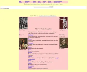 Romansonline.com(Who was Who in Roman Times) Screenshot