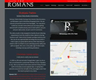 Romanstattoo.co.za(Romans Tattoo and Piercing Studio) Screenshot