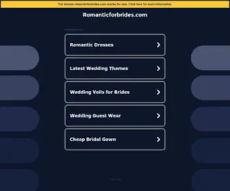 RomanticForbrides.com(Wedding dresses) Screenshot